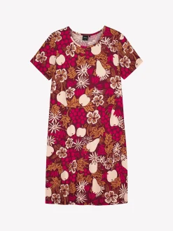 JUHLA lyhyt lyhythihainen yöpaita - ruskea