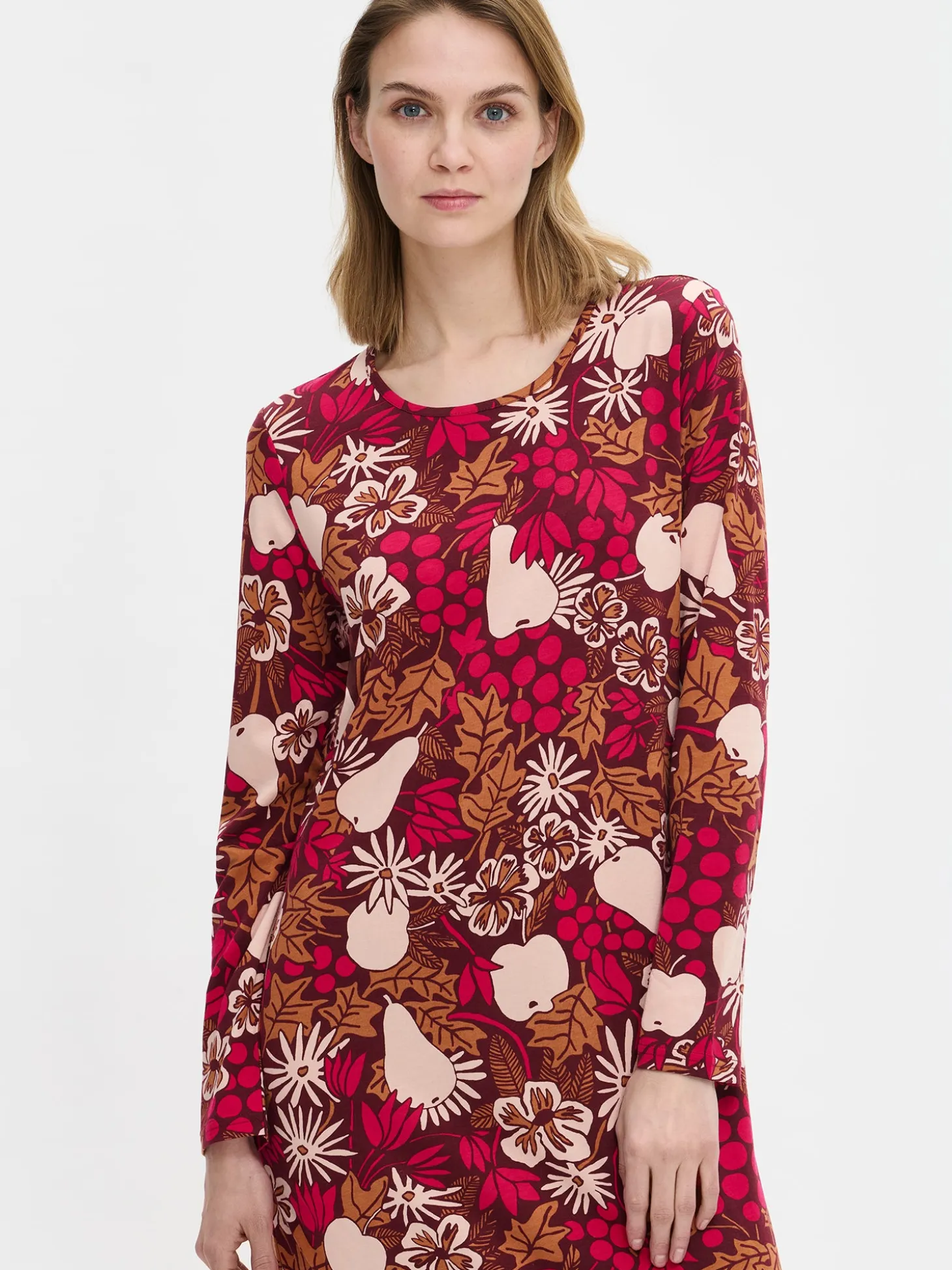 JUHLA pitkä yöpaita - ruskea