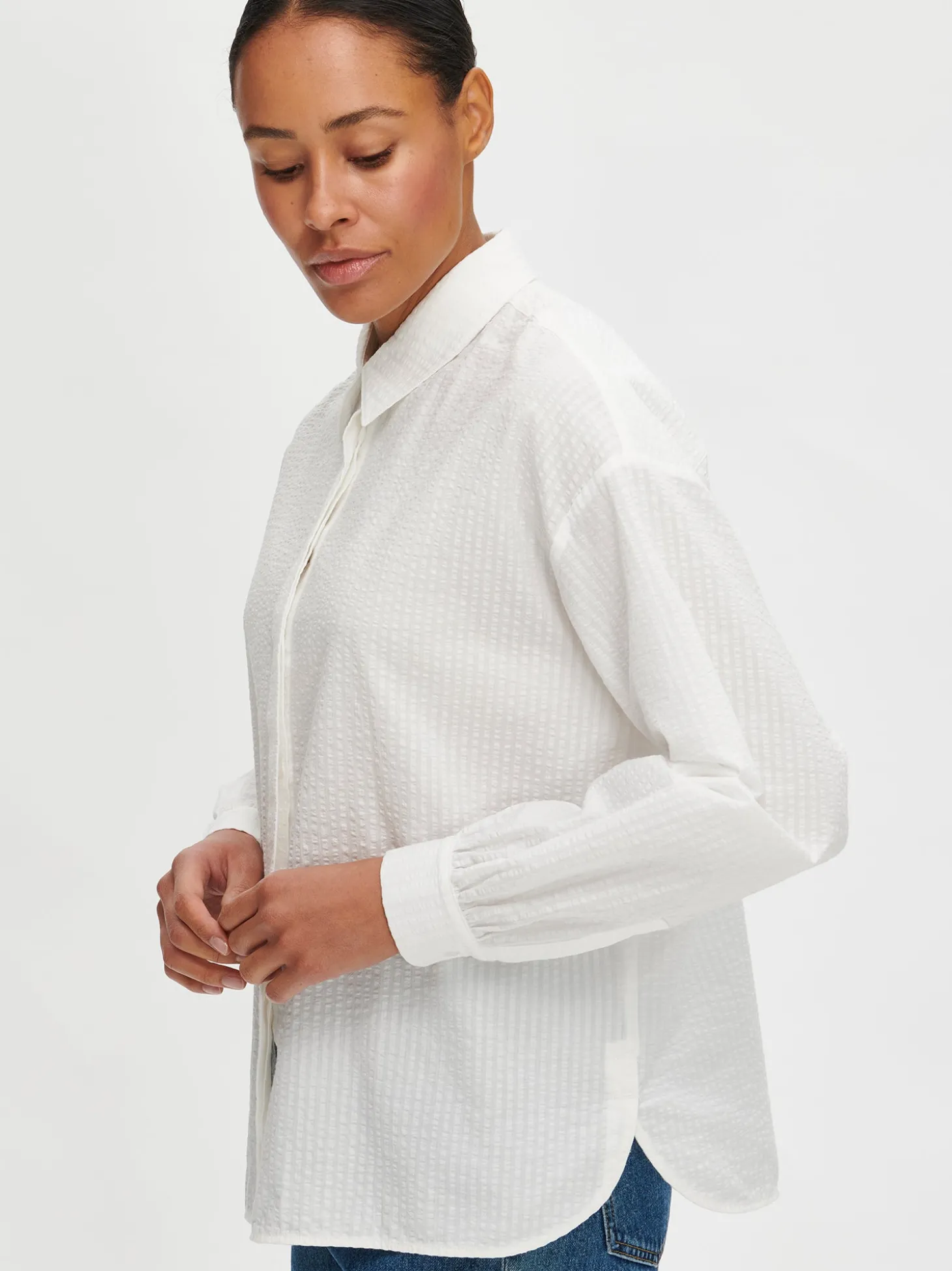 JUSTIINSA paitapusero - valkoinen