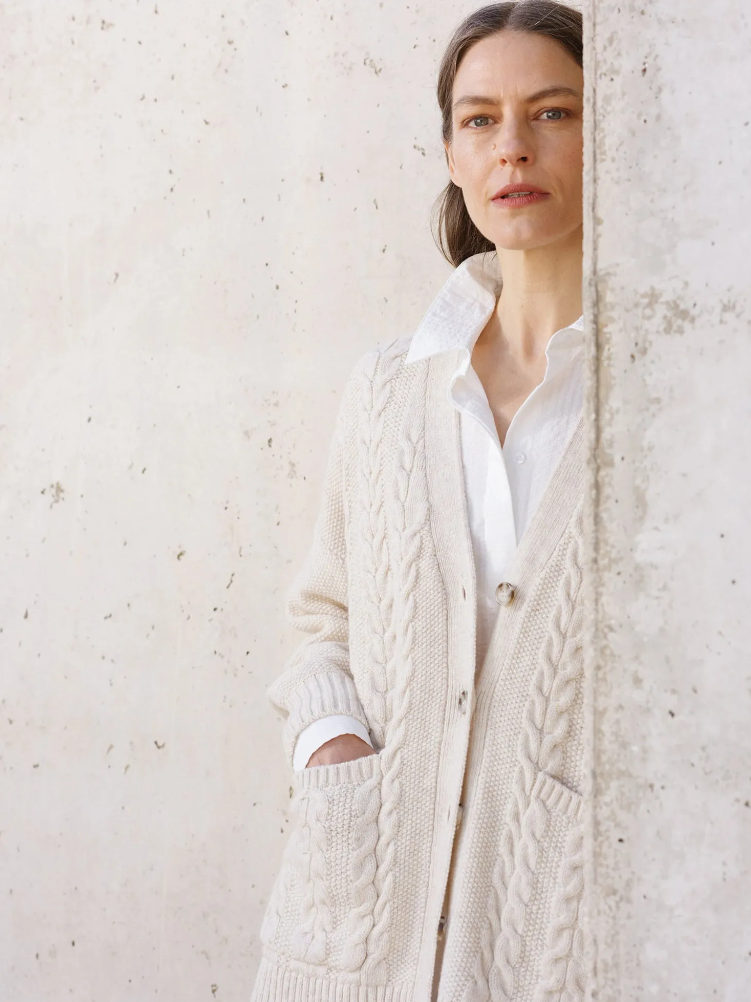 JUSTIINSA paitapusero - valkoinen