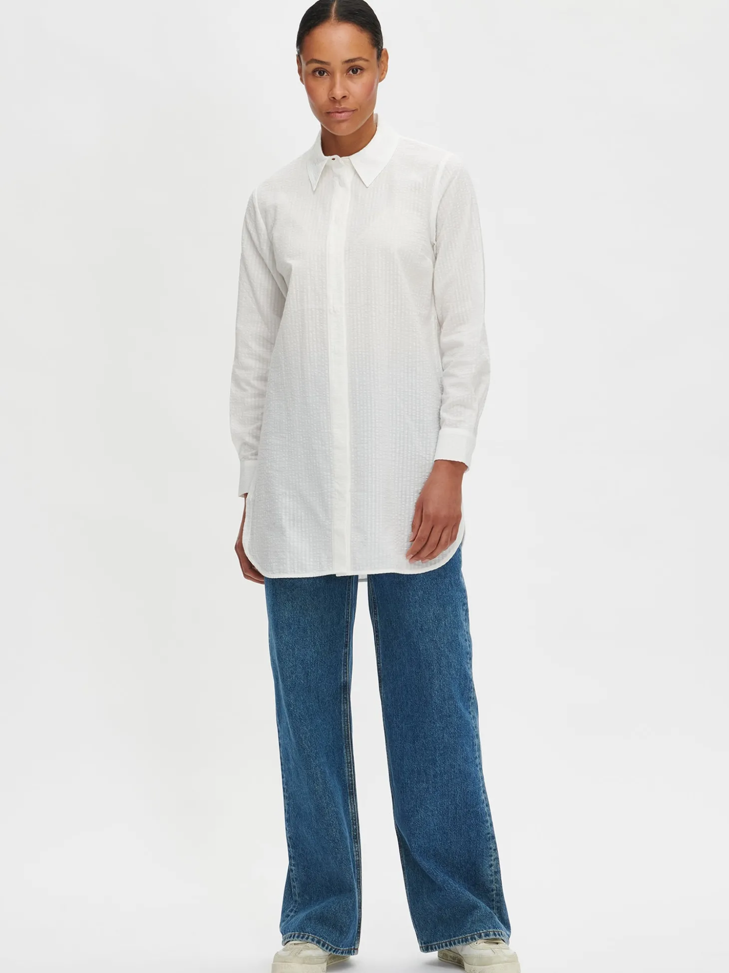 JUSTIINSA paitapusero - valkoinen