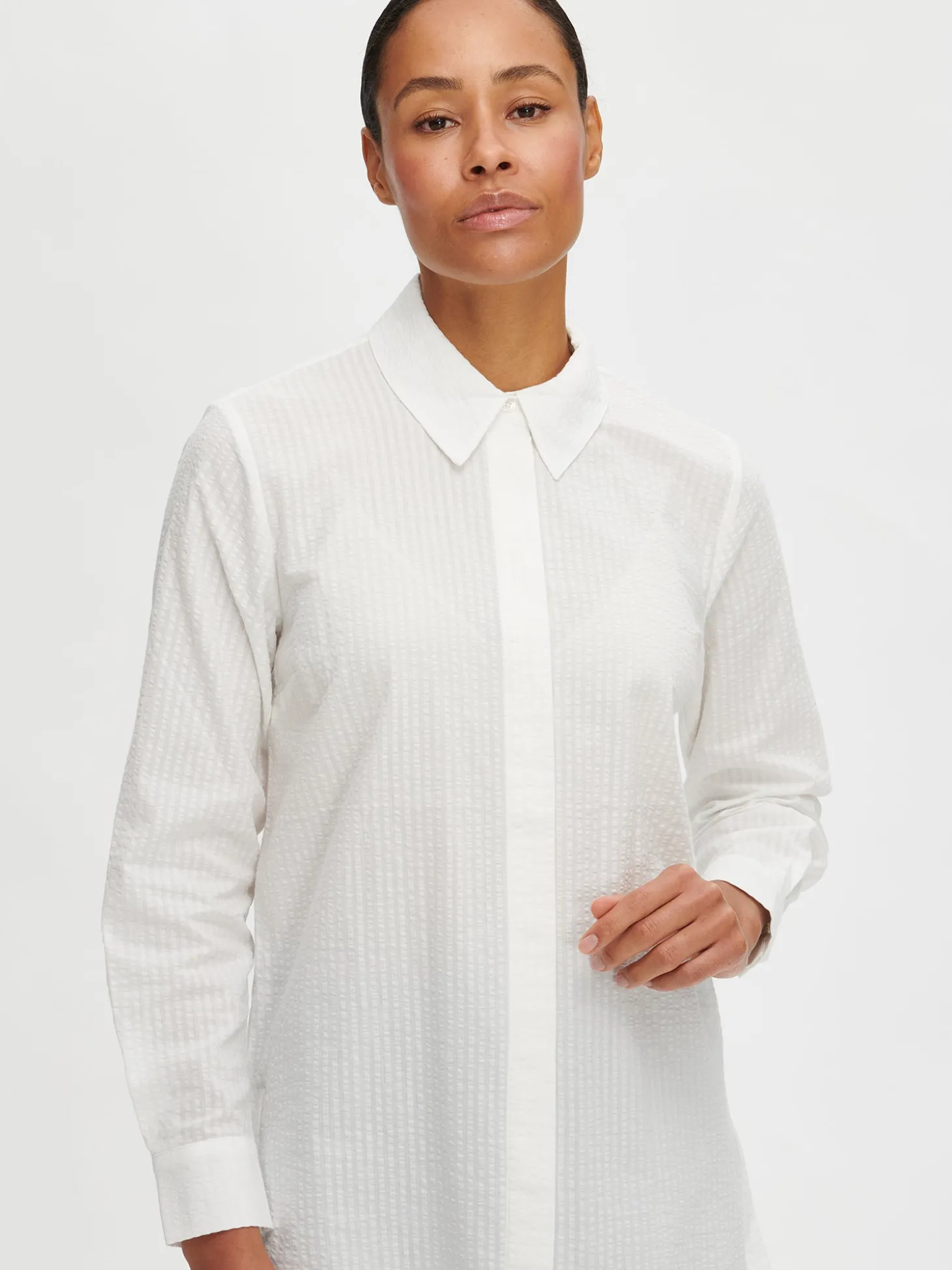 JUSTIINSA paitapusero - valkoinen