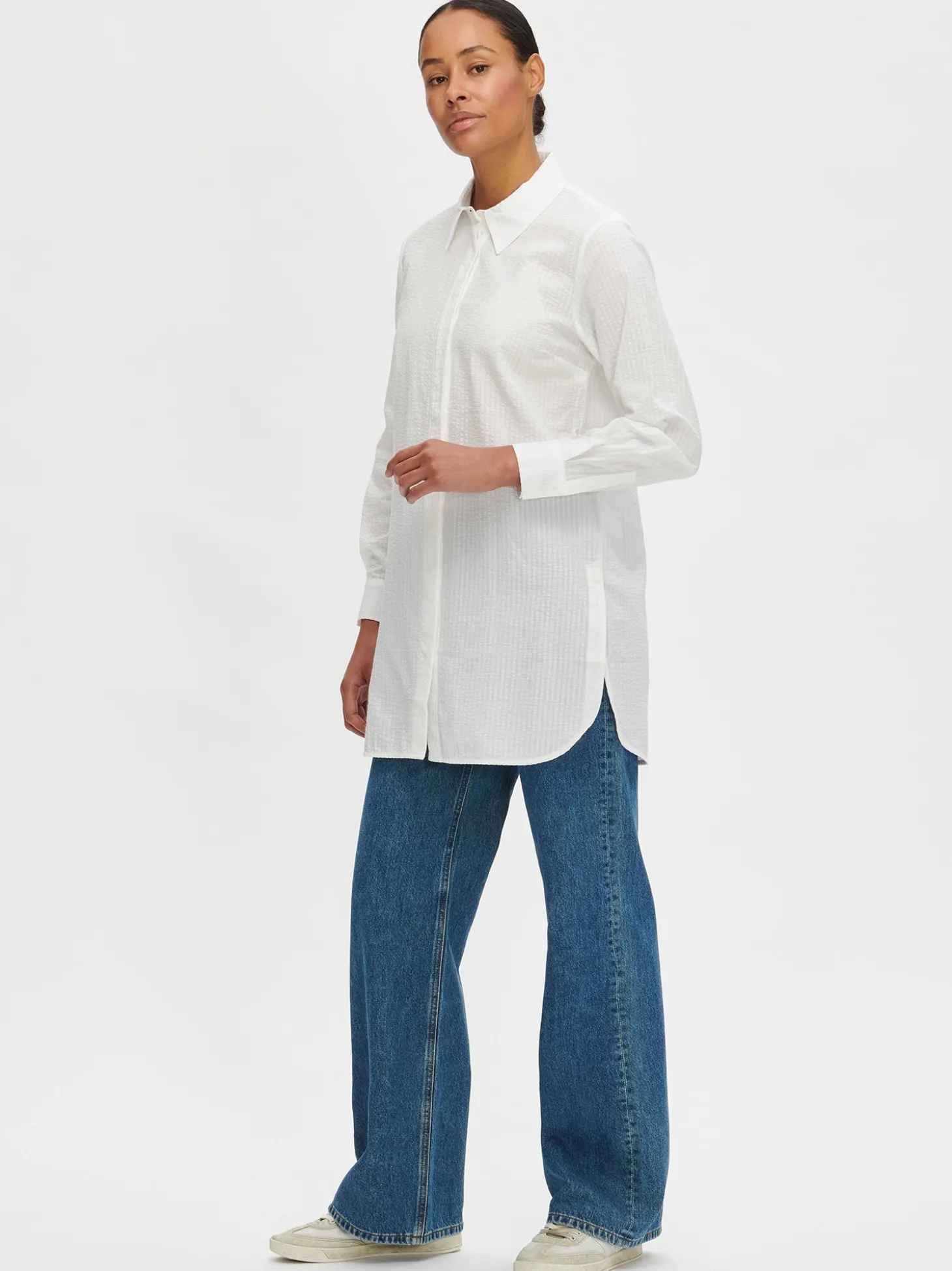 JUSTIINSA paitapusero - valkoinen