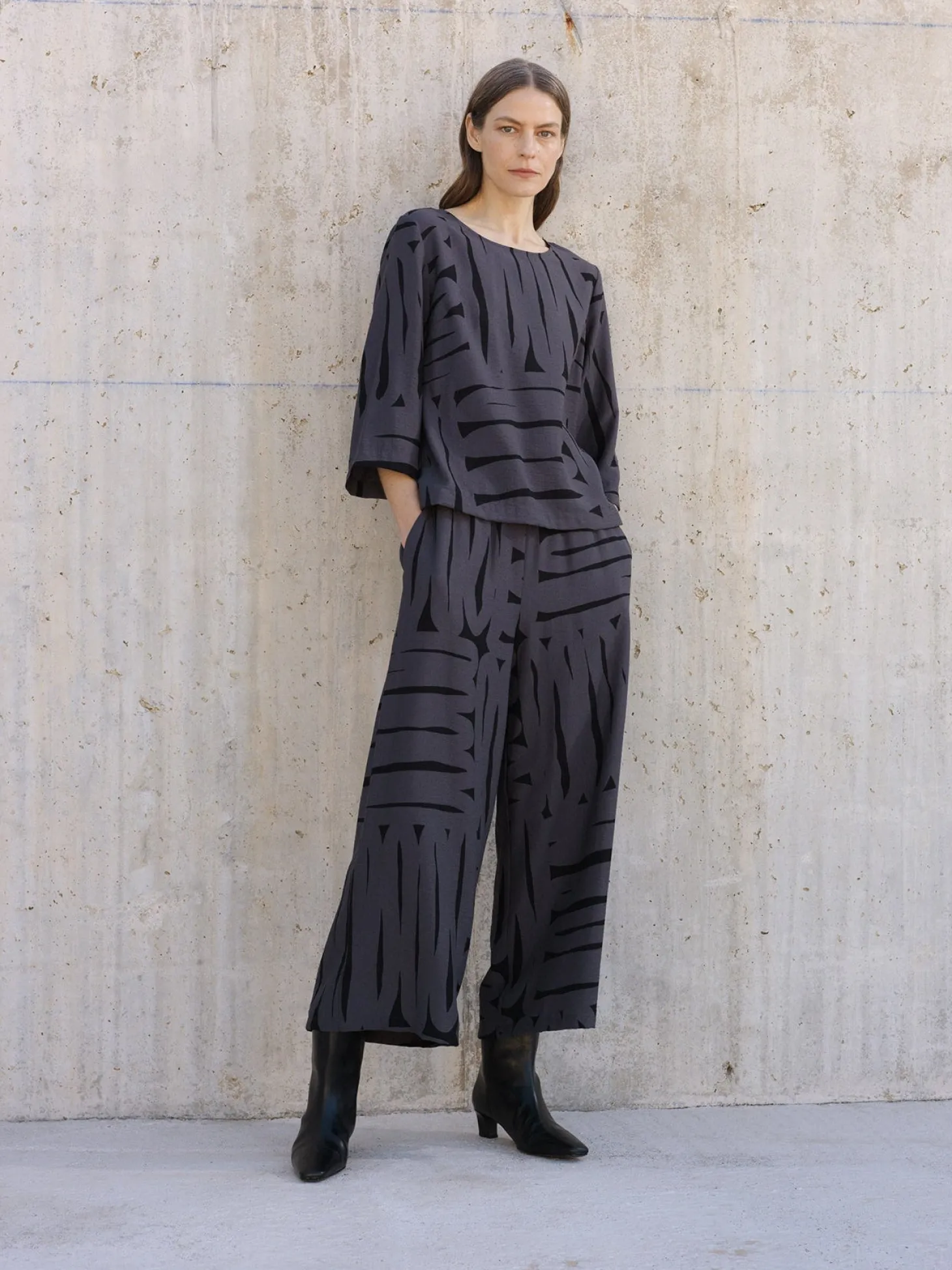 KAIKU housut - harmaa