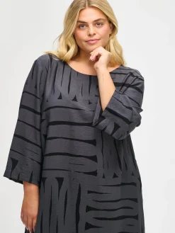 KAIKU lyhyt kangasmekko - harmaa