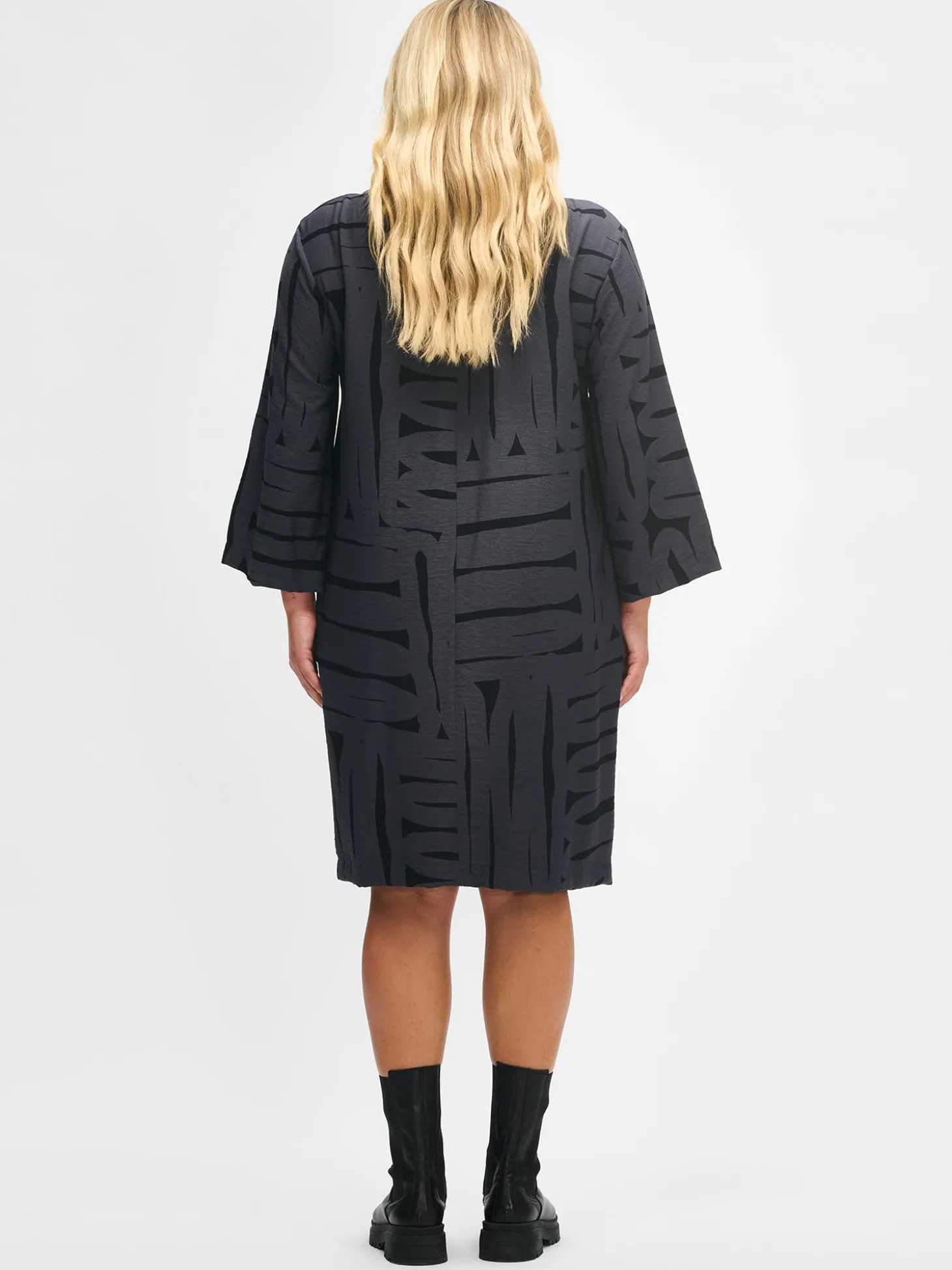 KAIKU lyhyt kangasmekko - harmaa