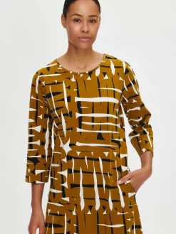 KAIKU trikoomekko - ruskea