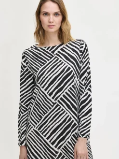 KAISLI pitkähihainen lyhyt yöpaita - musta