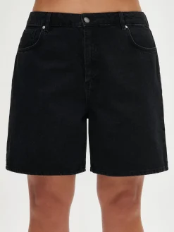 KAMILLA farkkushortsit - tummanharmaa