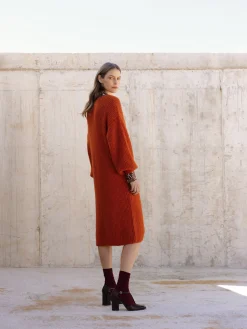 KARAMELLI neulemekko - ruskea