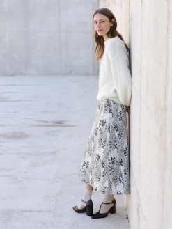 KARAMELLI neulepusero - luonnonvalkoinen