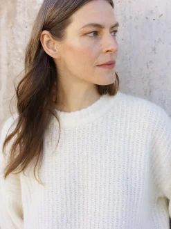 KARAMELLI neulepusero - luonnonvalkoinen