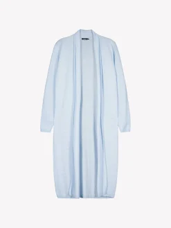 KARINA pitkä neuletakki - vaaleansininen