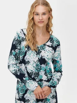 KRANSSI lyhyt yöpaita - tummansininen