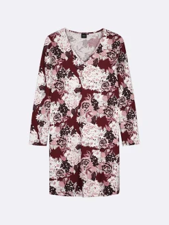 KRANSSI lyhyt yöpaita - viininpunainen