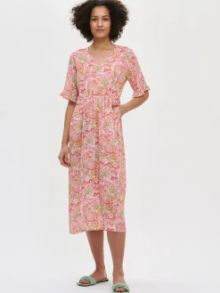 KREETA pitkä kangasmekko - monivärinen