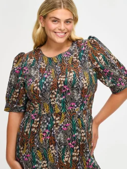 KUUTAMO pitkä kangasmekko - monivärinen