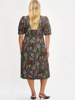 KUUTAMO pitkä kangasmekko - monivärinen