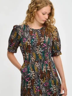 KUUTAMO pitkä kangasmekko - monivärinen