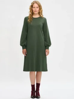 LEIJA pitkä mekko - tummanvihreä