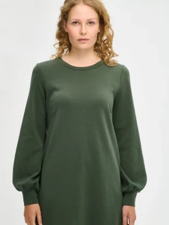 LEIJA pitkä mekko - tummanvihreä