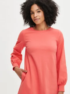 LEIJA pitkähihainen mekko - punainen