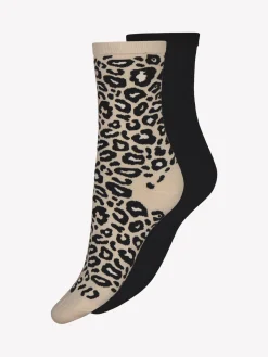 LEO nilkkasukat, 2 paria - musta - ruskea