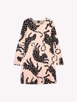 LEONORA lyhyt pitkähihainen yöpaita - vaaleanpunainen