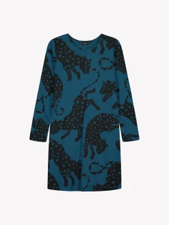 LEONORA lyhyt pitkähihainen yöpaita - sininen