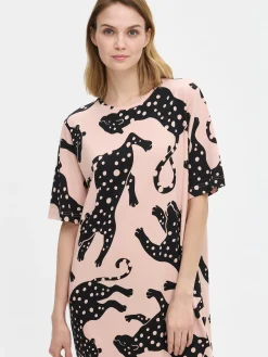 LEONORA pitkä yöpaita - vaaleanpunainen