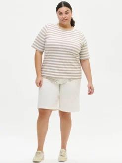 LEVEE farkkushortsit - luonnonvalkoinen