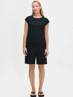 LIINE pellavashortsit - musta