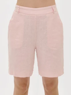 LIINE pellavashortsit - vaaleanpunainen
