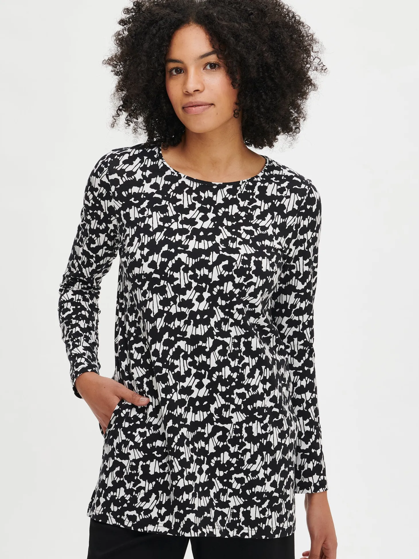 LIITO tunika - mustavalkoinen