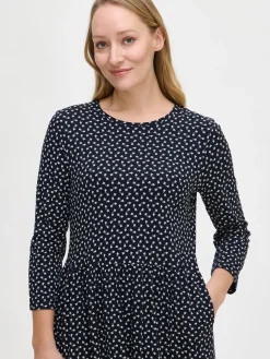 LILIANA pitkä trikoomekko - tummansininen