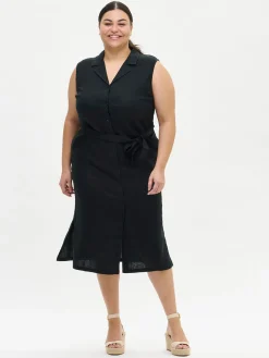 LIN pellavamekko - musta