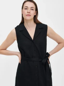 LIN pellavamekko - musta