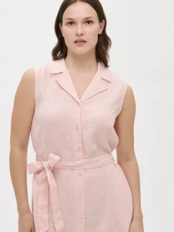 LIN pellavamekko - vaaleanpunainen