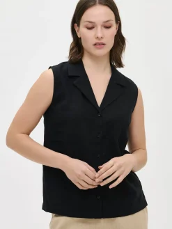 LIN pellavatoppi - musta