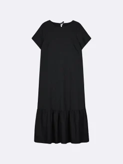 LIN pitkä pellavamekko - musta