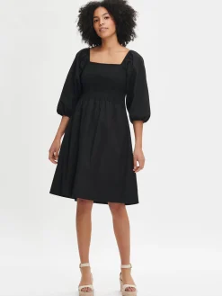 LUISA lyhyt kangasmekko - musta