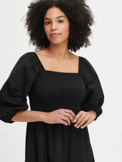 LUISA lyhyt kangasmekko - musta