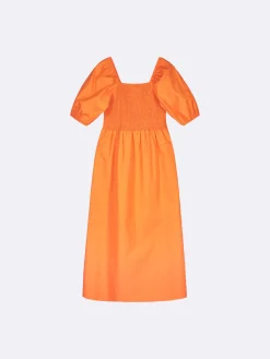 LUISA pitkä kangasmekko - oranssi