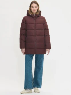 LUMI lyhyt toppatakki - Tummanruskea