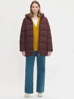 LUMI lyhyt toppatakki - Tummanruskea