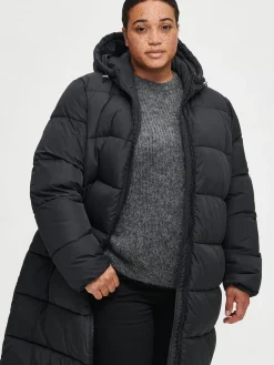 LUMI pitkä toppatakki - musta