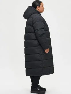 LUMI pitkä toppatakki - musta