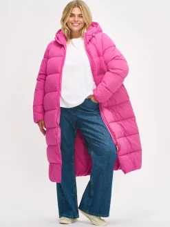 LUMI pitkä toppatakki - pinkki