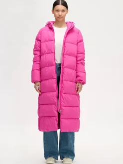 LUMI pitkä toppatakki - pinkki