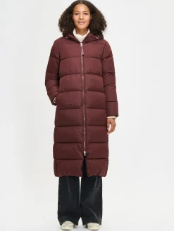 LUMI pitkä toppatakki - tummanruskea